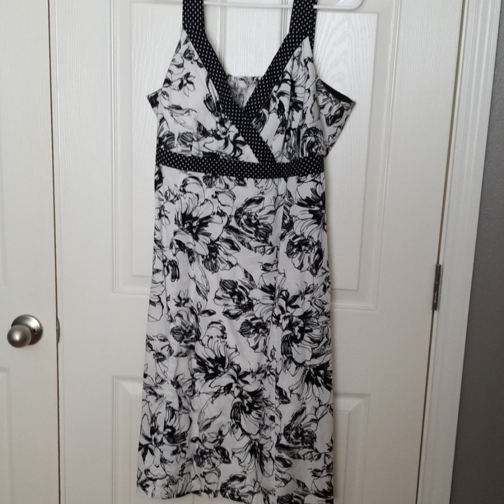 Black and white swing dress